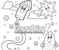 Bonfire Colouring sheet pic